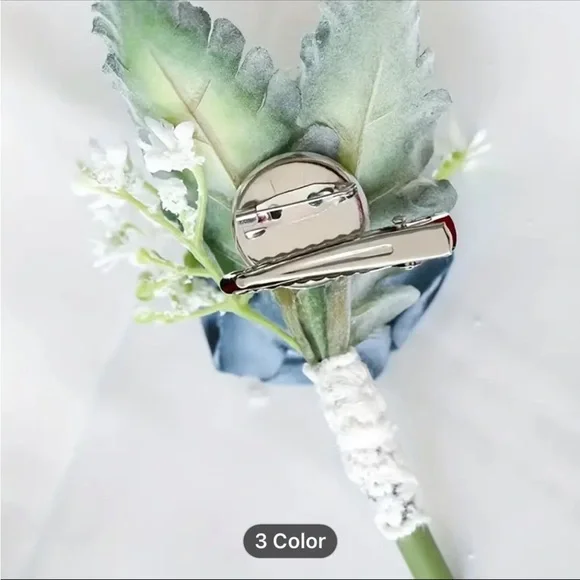Artificial Flowers Corsage, Rose Flowers Men's Corsage, Prom, Wedding - Picture 2 of 3